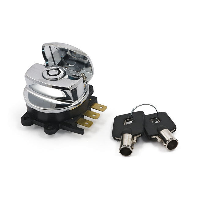 96 Up Ignition Switch, Side Hinge Type. Chrome Switches Ignition Mcs