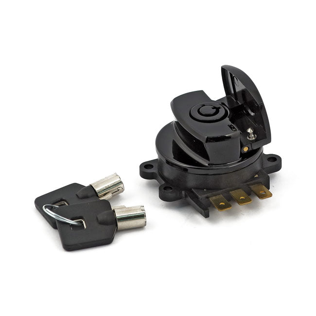 96 Up Ignition Switch, Side Hinge Type. Black Switches Ignition Mcs