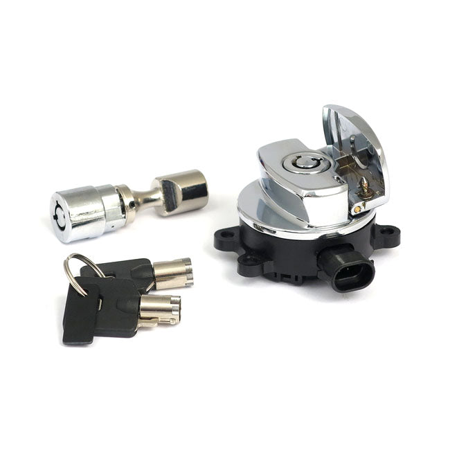 11 Up Ignition Switch, Side Hinge Type. Chrome Switches Ignition Mcs