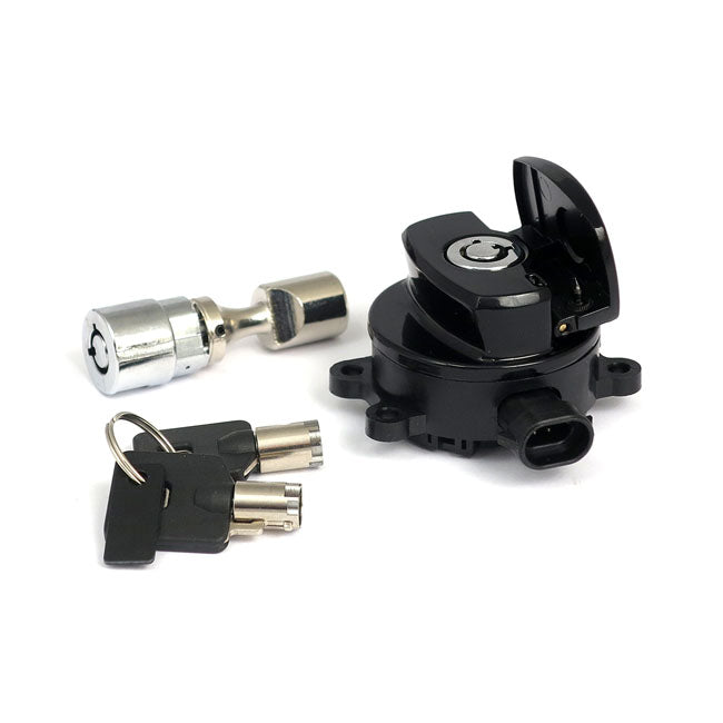 11 Up Ignition Switch, Side Hinge Type. Black Switches Ignition Mcs