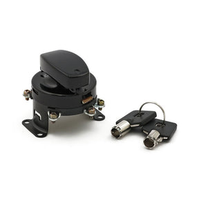 Fl Style Ignition Switch. 5 Pole, Round Key, Black Switches Ignition Mcs