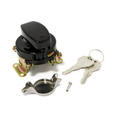 Fl Style Ignition Switch. 6 Pole, Flat Key, Black Switches Ignition Mcs