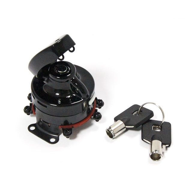 Fl Style Ignition Switch, ''Electronic''. Round Key, Black Switches Ignition Mcs