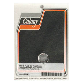 Colony Timing Hole Plug Chrome Oil Drain Plugs Colony