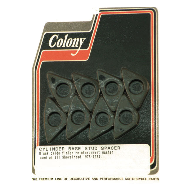 Colony, cylinder base stud spacers set. Black CYLINDER BASE SPACERS Colony