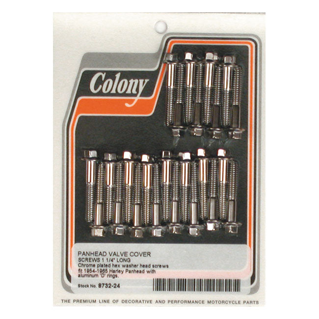 Colony Screws Valve Cvr Chr Rocker Box Bolt Kits Colony