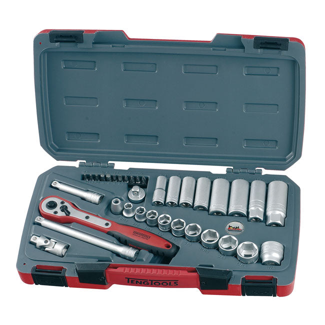 Teng Tools, 3/8" socket wrench set. US 35pc WRENCH SET 3/8" DRIVE Tengtools