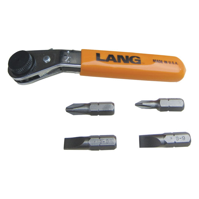 Lang Tools, Mini Ratcheting Bit Wrench. Reverse Offset Lang Tools