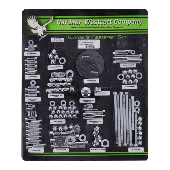 Builders Fastener Set, Polish. Allen Show Bike Kits Gardner Westcott