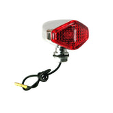 Diamond Turn Signals. Chrome. Red Lens Marker Lights Mcs