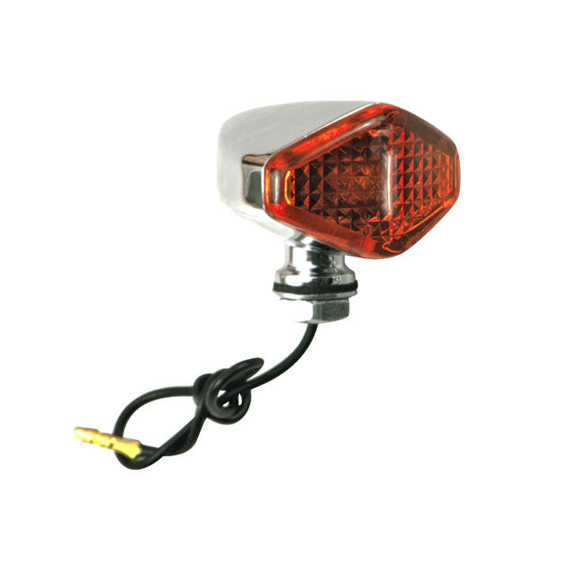 Diamond Turn Signals. Chrome. Amber Lens Marker Lights Mcs