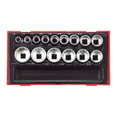 Teng Tools, 15-pc Metric 12-point sockets TOOLS SOCKET SET Tengtools