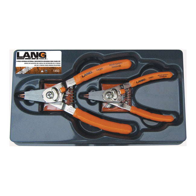 Lang Tools, ''Quick Switch'' Retaining Ring Pliers. 2 Pc Set Pliers Lang Tools