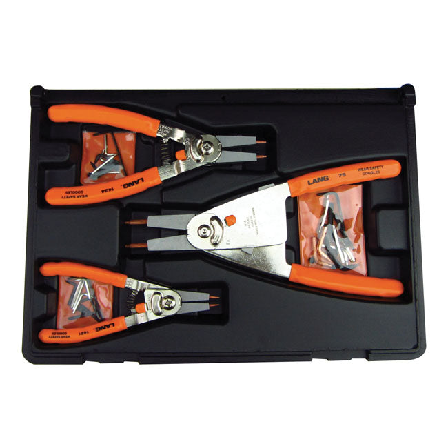 Lang Tools, ''Quick Switch'' Retaining Ring Pliers. 3 Pc Set Pliers Lang Tools