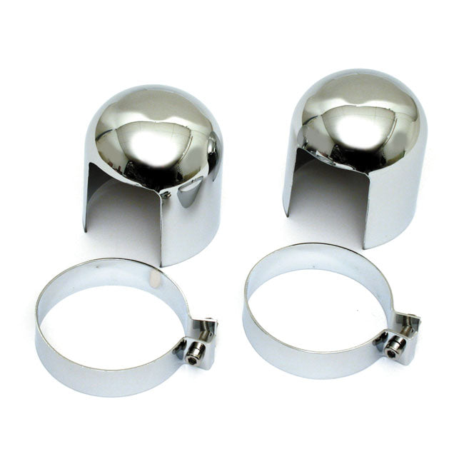 Shock Stud Cover Set. Chrome Shock Absorbers Stud Covers Mcs