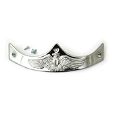 Front Fender Tip, Eagle Embossed. Chrome Fender Tips Mcs
