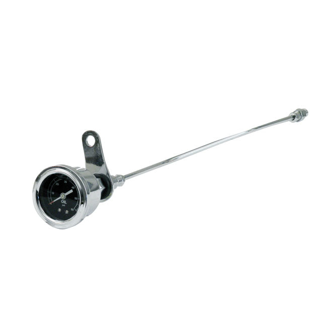 Oil Pressure Gauge Kit Rocker Box, 0 60 Psi. Chrome Oil Pressure Gauges Mcs