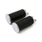 Oem Style Foot Pegs, Large Diameter. Chrome End Cap Footpegs Mcs