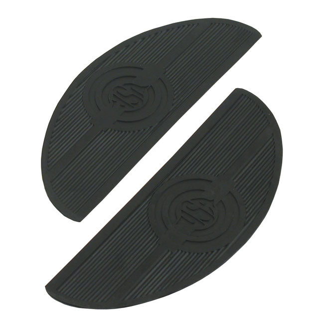 Oval Shaped Floorboard Pads. Rider. Black Floorboards Inserts Mcs