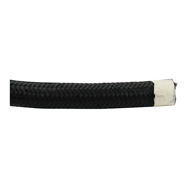 Braided Hose 5/16" (8mm). Black Nylon Fuel Line Mcs