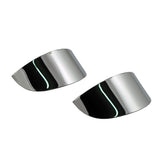 Smooth Turn Signal Visor Set. Chrome Visors Turn Signals Mcs
