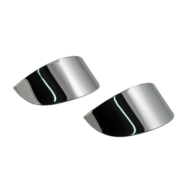 Smooth Turn Signal Visor Set. Chrome Visors Turn Signals Mcs