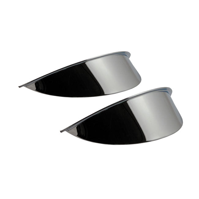 Smooth Headlamp/Spotlamp Visor. 4 1/2". Chrome Visors Spotlamps Mcs