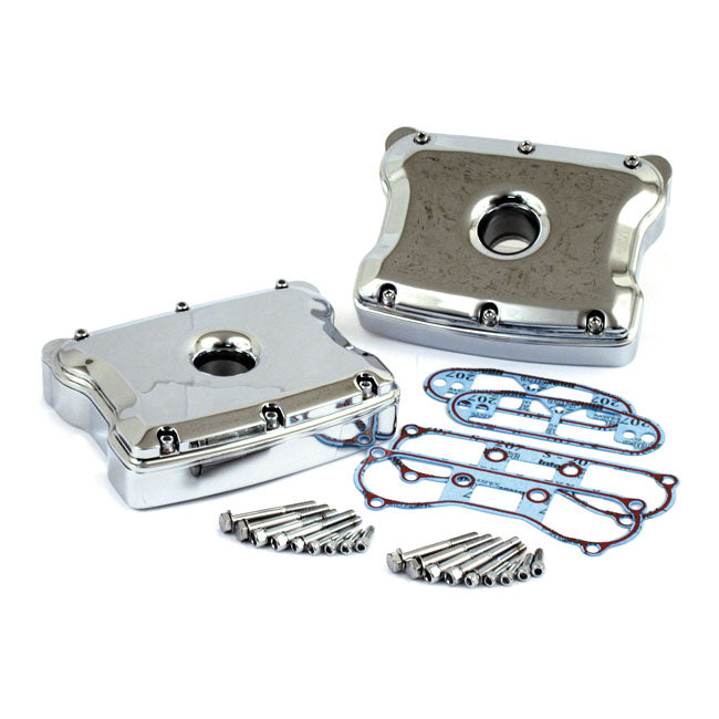 Evo Rocker Covers Set, Custom Style. Chrome Rocker Covers Mcs