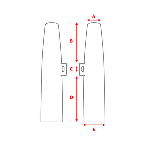 Mcs, Fork Shrouds For 39mm Forks. Black Fork Covers Mcs
