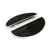 Oval Early Style Floorboards. Solid. Chrome Floorboards Mcs