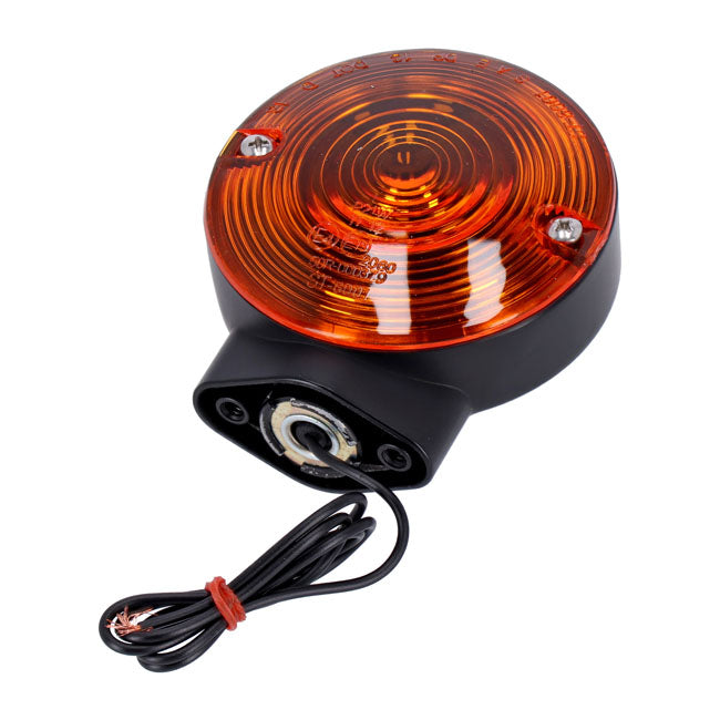 Turn Signal Assembly. Rear. Amber Lens. Black Turn Signals Mcs