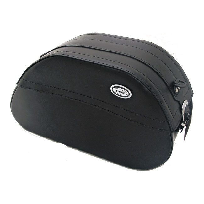MCS, reinforced rigid leather saddlebag set. 32 liter Saddlebags Mcs