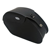 MCS, reinforced rigid leather saddlebag set. 28 liter Saddlebags Mcs