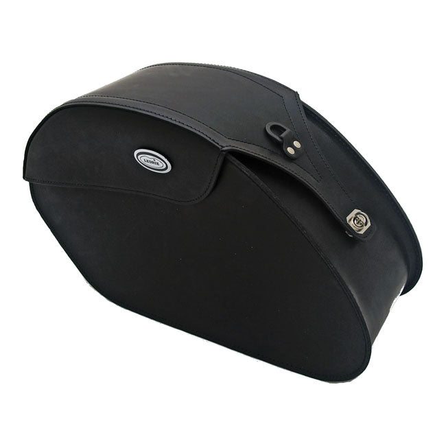 MCS, reinforced rigid leather saddlebag set. 28 liter Saddlebags Mcs
