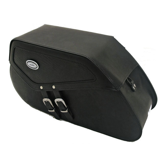 MCS, reinforced rigid leather saddlebag set. 25 liter Saddlebags Mcs