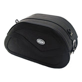 MCS, reinforced rigid leather saddlebag set. BW. 33 liter Saddlebags Mcs