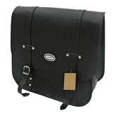 MCS, single leather saddlebag. 30 liter. Black Saddlebags Mcs
