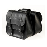 MCS, reinforced rigid leather saddlebag set. Throw-over Saddlebags Mcs