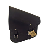 MCS, full leather swing arm bag left, 11 liter. Black Saddlebags Mcs