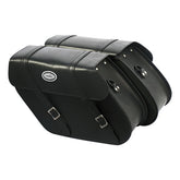 MCS, reinforced rigid leather saddlebag set. 17 liter Saddlebags Mcs