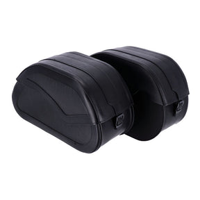 MCS, reinforced rigid leather saddlebag set. 32 liter Saddlebags Mcs