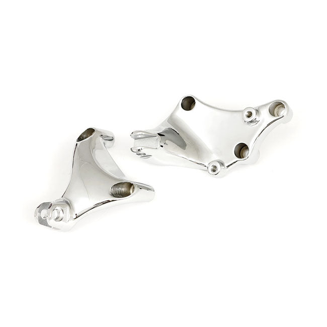 Passenger Footpeg Mount Bracket Set. Chrome Passenger Mounts Mcs