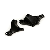 Passenger Footpeg Mount Bracket Set. Black Passenger Mounts Mcs