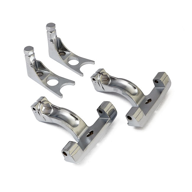 Passenger Floorboard Mount Bracket Set. Chrome Passenger Mounts Mcs
