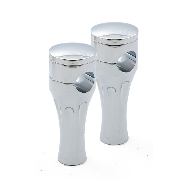 Talon Aluminum Riser Kit, 4" Rise. Chrome Risers Mcs