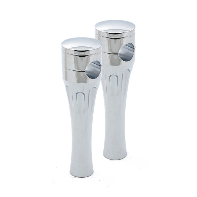 Talon Aluminum Riser Kit, 6" Rise. Chrome Risers Mcs