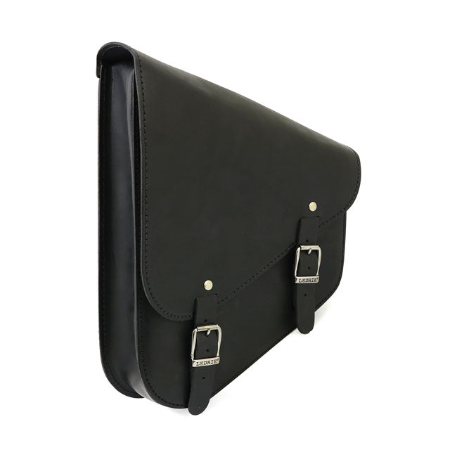 MCS, full leather swing arm bag left, 9 liter. Black Saddlebags Mcs