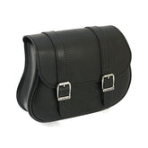MCS, leather swing arm bag, 5 liter. Black Saddlebags Mcs
