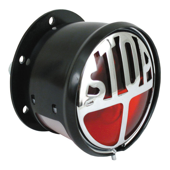 Stop Taillight. Black. Red Lens Taillights Mcs