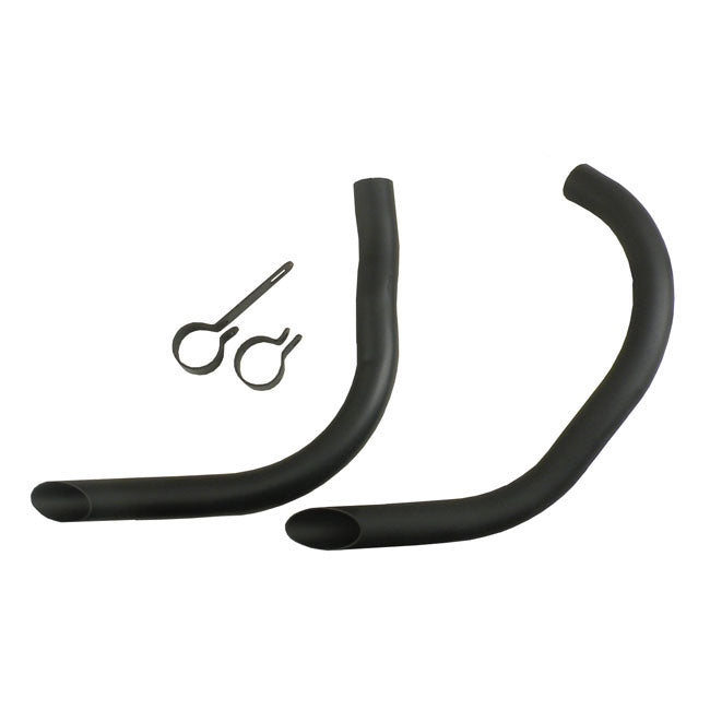 Drag Pipes For 45" Flatheads, Black Drag Pipes Samwel